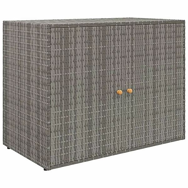 vidaXL Gartenschrank Grau 100x55,5x80 cm Poly Rattan günstig online kaufen