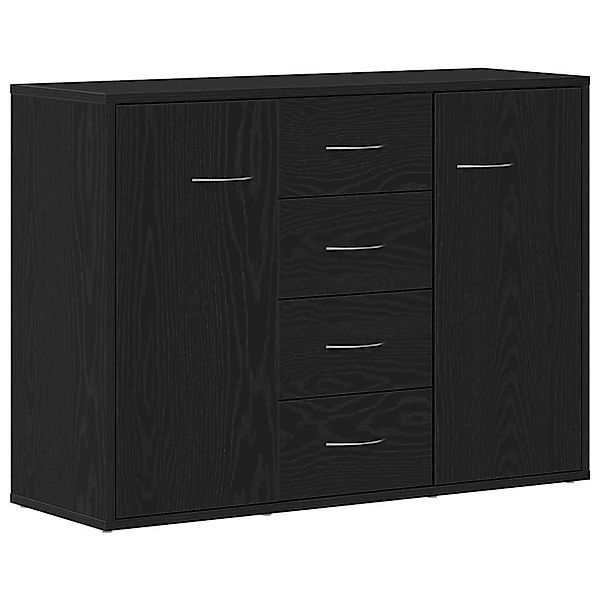 vidaXL Sideboard Schwarz Eichen-Optik 88x30x64 cm Holzwerkstoff 862446 günstig online kaufen