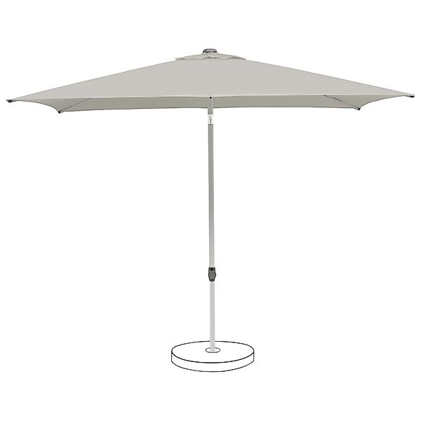 Suncomfort by Glatz Marktschirm Light Grey mit Handöffner günstig online kaufen