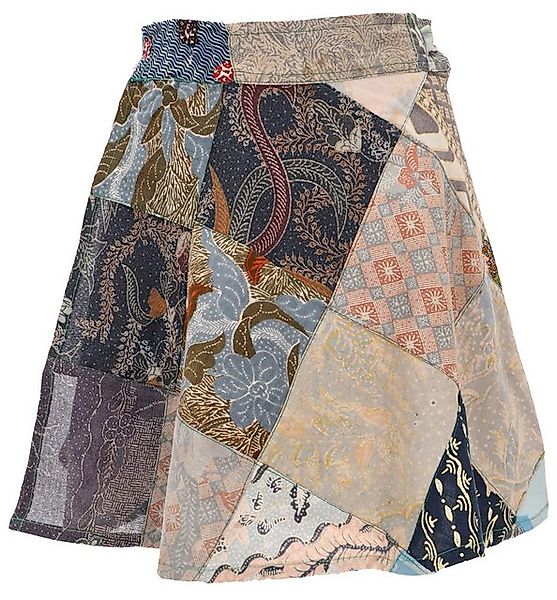 Guru-Shop Minirock Weit schwingender Patchwork Wickelrock,.. alternative Be günstig online kaufen