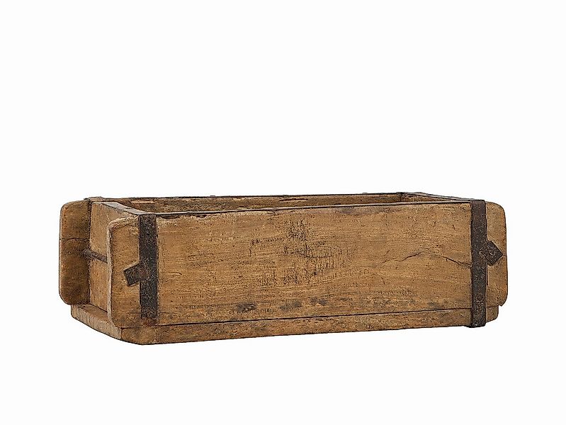 BigDean Holzkiste Alte Ziegelform 32x15x9,5 cm Ein-Kammer Vintage mit Metal günstig online kaufen
