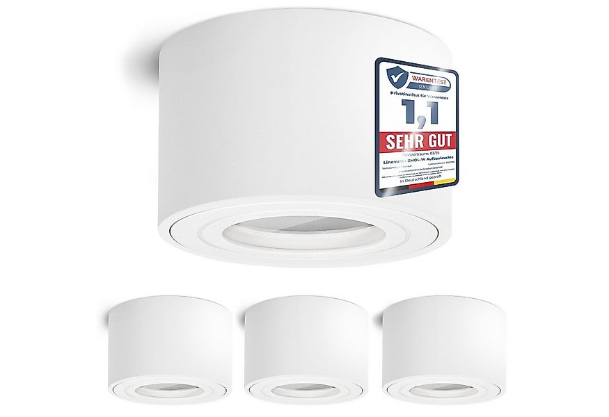 linovum LED Aufbaustrahler Aufbauleuchte SMOL-W matt weiss - Wasserschutz I günstig online kaufen