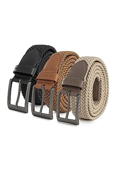 RedBridge Stoffgürtel 3er Pack Flechtgürtel elastisch mit Metallschließe St günstig online kaufen