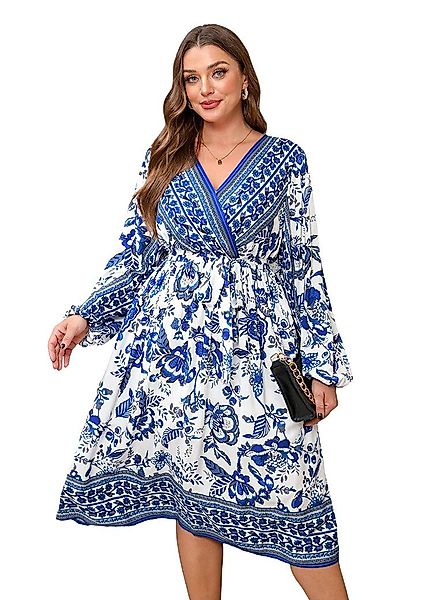 Cupshe Druckkleid Bohemian plus Größe Kleid günstig online kaufen