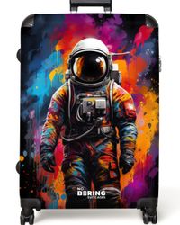 NoBoringSuitcases.com© Hartschalen-Trolley Astronaut umgeben von Graffiti günstig online kaufen