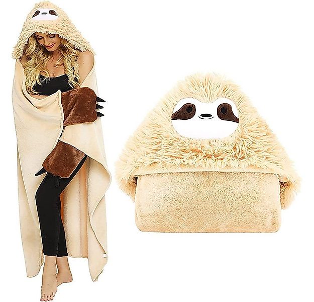 Wohndecke Faultier Decke, Weich und bequem Tragbare Decke, Sofadeck, Kusche günstig online kaufen