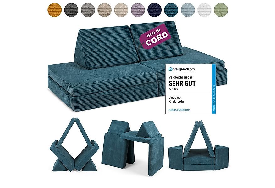 Linodino Kindersofa Spielsofa I aus Schaumstoff Bausteine I Spielcouch für günstig online kaufen