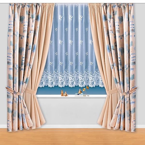 Weckbrodt Vorhang »Matteo«, (1 St.), Satin, bedruckt, leichte Qualität, mit günstig online kaufen
