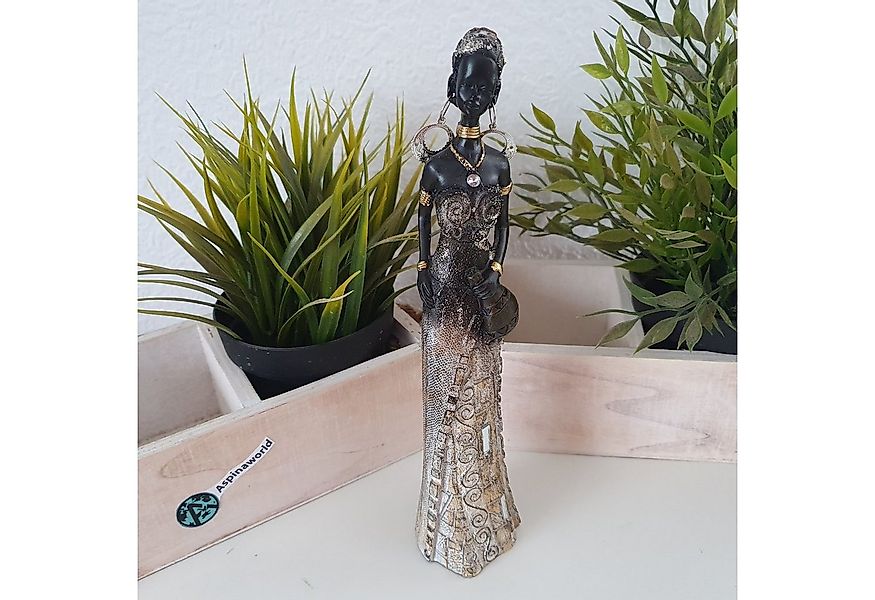 Aspinaworld Afrikafigur Afrikanische Dekofigur Frau mit Kanne in der Hand 2 günstig online kaufen