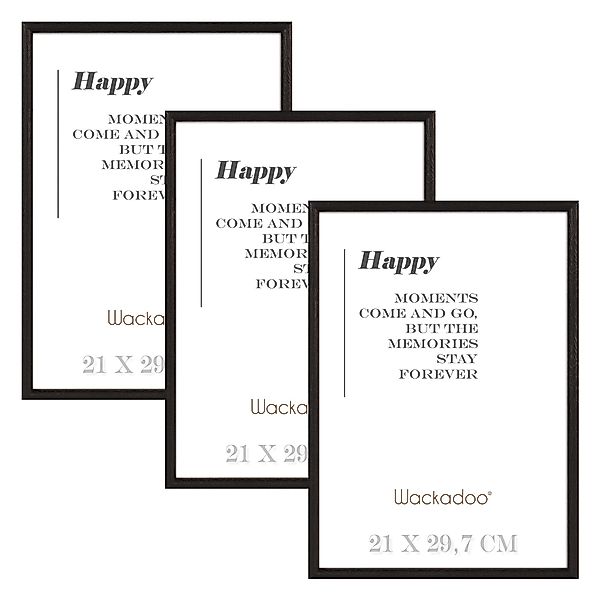 Wackadoo Living Bilderrahmen-Set HAPPY mit Glasscheibe günstig online kaufen