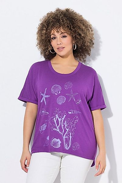 Ulla Popken T-Shirt T-Shirt Meerestiere Oversized Rundhals Halbarm günstig online kaufen