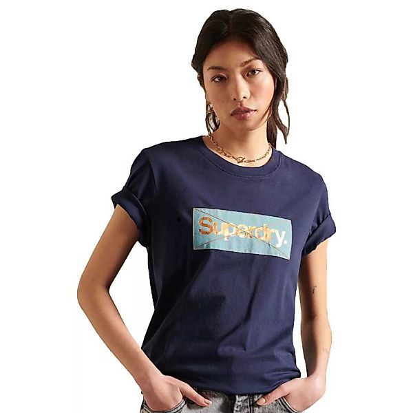 Superdry Cl Patina Kurzarm T-shirt S Nautical Navy günstig online kaufen