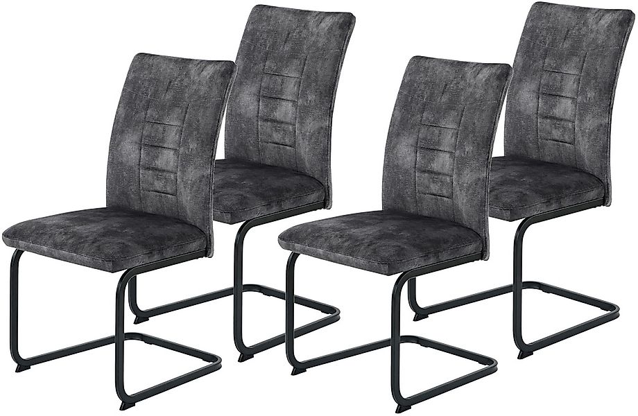 HELA Freischwinger "GELA" (Set) 4 Stk.XL, Wellenfederung, Komfortsitz, Vint günstig online kaufen