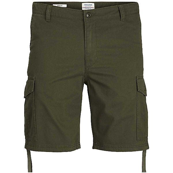 Jack&Jones Cargo-Shorts aus Baumwolle Farbe oliv Größe: W40 günstig online kaufen