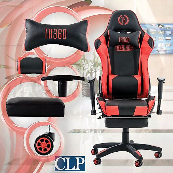 Racing Bürostuhl Turbo Mit Fußablage Schwarz/rot günstig online kaufen