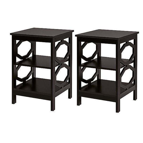 COSTWAY Nachttisch 3 Ebenen Beistelltisch (2-St), günstig online kaufen