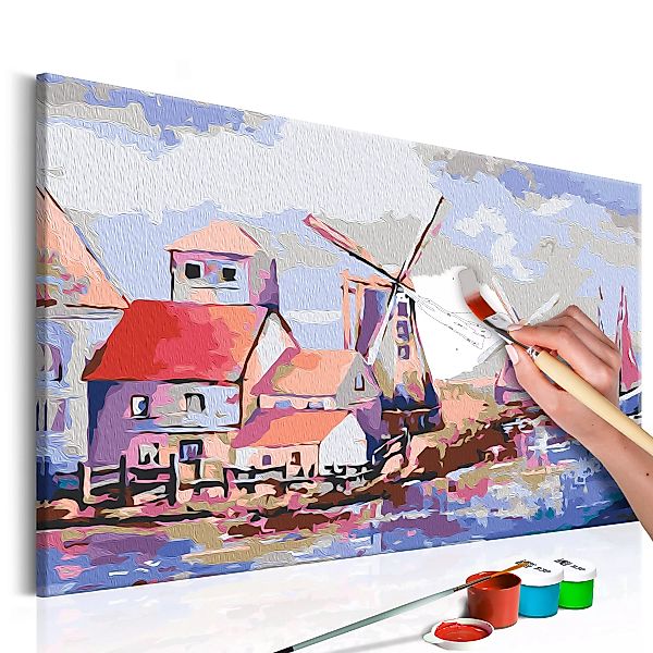 Malen Nach Zahlen - Windmühlen (landschaft) günstig online kaufen