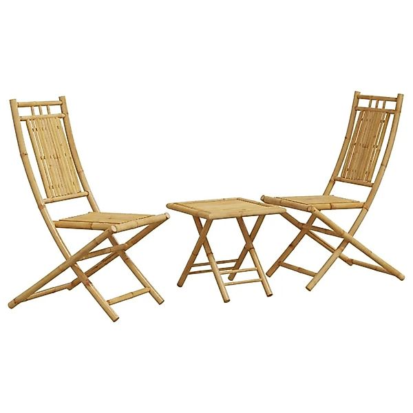 vidaXL 3-tlg Bistro-Set Bambus Modell 1 günstig online kaufen