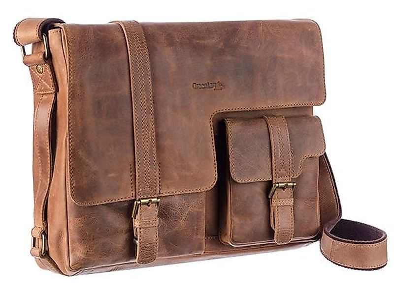 GreenLand Nature Messenger Bag "Montenegro", aus Rindsleder mit Laptopfach günstig online kaufen