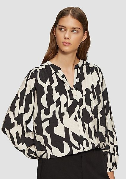s.Oliver Langarmbluse Bluse Strukturierte Bluse aus Viskosemix günstig online kaufen