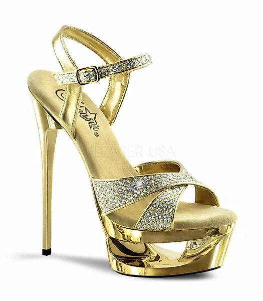 Plateau Sandalette ECLIPSE-619G - Gold/Gold Glitter (Schuhgröße: EUR 37) günstig online kaufen