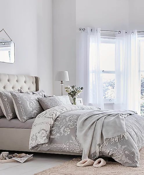 LAURA ASHLEY Bettwäsche »Baumwoll Satin, Mit floralem Munster, 3teilig, ink günstig online kaufen