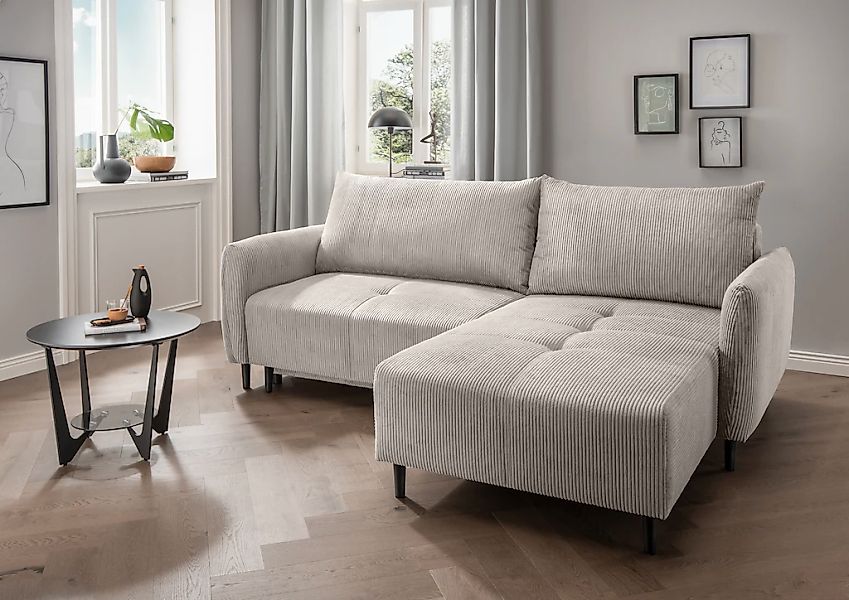 INOSIGN Ecksofa "Mara, L-Form, aktueller Cord Bezug und tolle Farben, schma günstig online kaufen