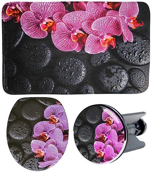 Sanilo Badaccessoire-Set "Madeira" bestehend aus WC-Sitz, Badteppich und Wa günstig online kaufen