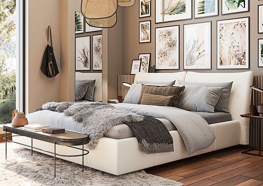 PLACES OF STYLE Polsterbett "Priora in 4 Breiten bis 200cm" auch in NaturLE günstig online kaufen