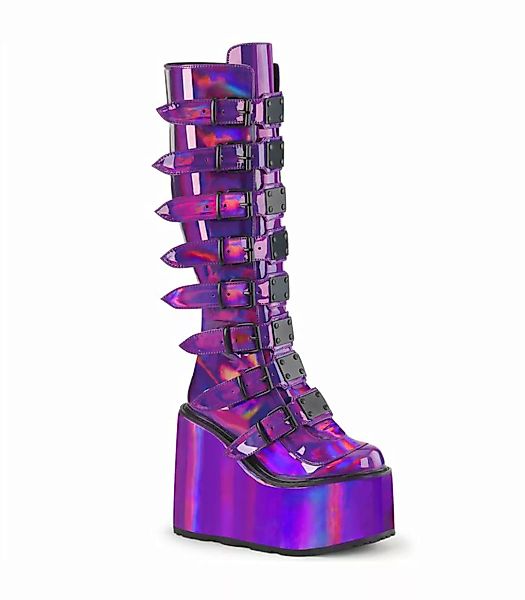 SWING-815 Plateau Stiefel - Violett Lack/Mehrfarbig | Demonia (Schuhgröße: günstig online kaufen