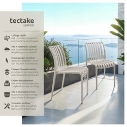 tectake Gartenstuhl Balkonstuhl Alcudia, wetterfest und günstig online kaufen