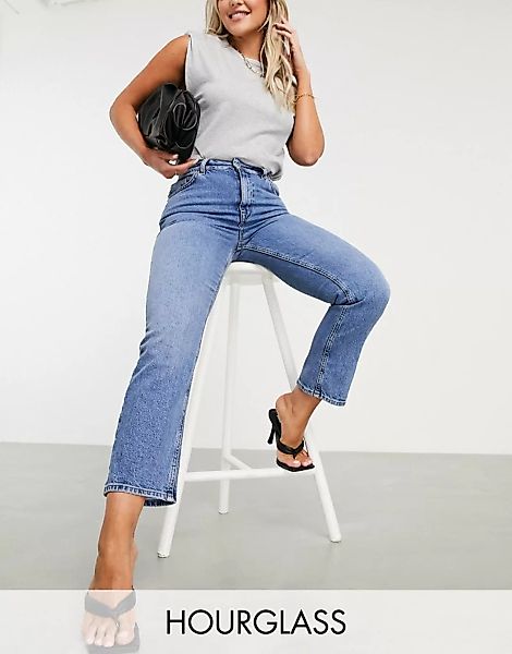 ASOS DESIGN Hourglass – Schmale Stretch-Jeans mit geradem Bein und hoher Ta günstig online kaufen