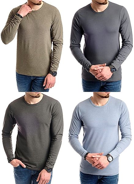 Jack & Jones Langarmshirt (4er-Pack) Basic günstig online kaufen
