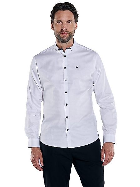 Engbers Langarmhemd engbers Herren Langarm-Hemd strukturiert, Reinweiss günstig online kaufen