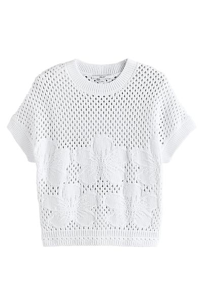 Next Kurzarmpullover Kurzarmoberteil mit Häkeldetail und günstig online kaufen
