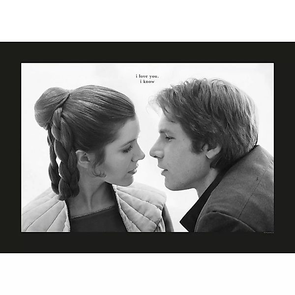 KOMAR Wandbild - Star Wars Classic Leia Han Love - Größe: 70 x 50 cm mehrfa günstig online kaufen