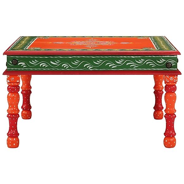 vidaXL Couchtisch Couchtisch Orange Handbemalt Massivholz günstig online kaufen