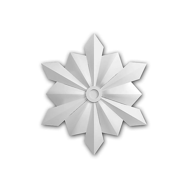 PROFHOME 156805 RoSette Medallion Zierelement 38 cm x 38 cm x 2 cm Weiß günstig online kaufen