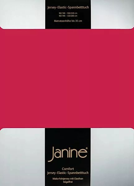 Janine Janine Spannbetttuch Elastic-Jersey 5002 rot (61) Größe:  200x200 cm günstig online kaufen