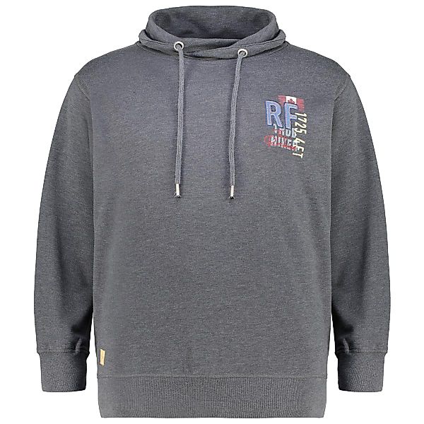 Redfield Sweatshirt mit Applikation Farbe dunkelgrau Größe: 7XL günstig online kaufen