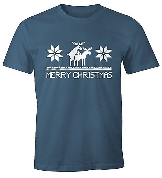 MoonWorks Print-Shirt Weihnachten Herren T-Shirt Merry Christmas Fun-Shirt günstig online kaufen