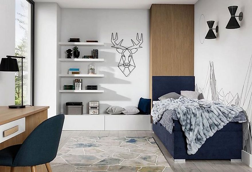Luxusbetten24 Boxspringbett Relio 90x200, mit Stauraum günstig online kaufen