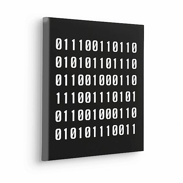 Komar Leinwandbild "Typo Naughty Binary - Größe 40 x 40 cm", Natur, (1 St.) günstig online kaufen