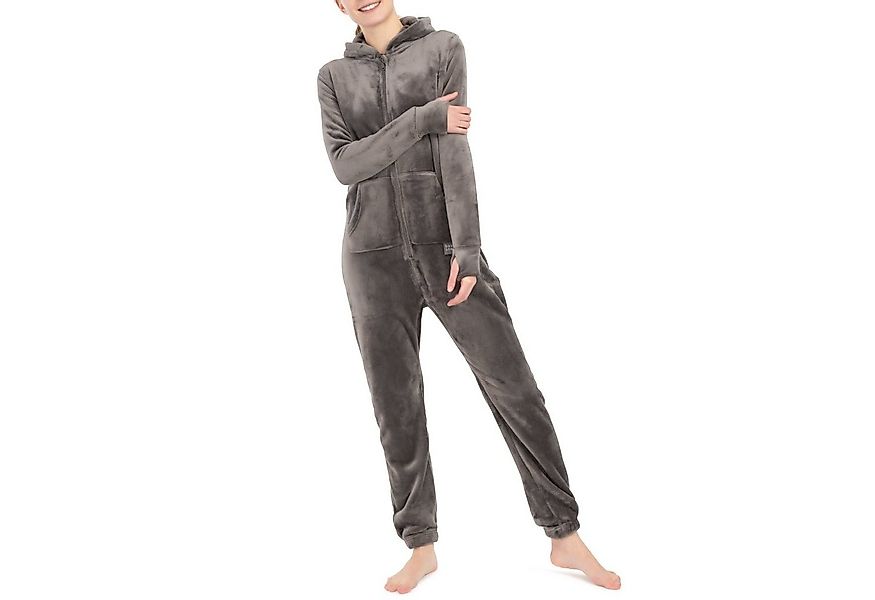 Basisstoff Jumpsuit Kitten Damen Jumpsuit Teddy Fleece Einteiler Overall günstig online kaufen