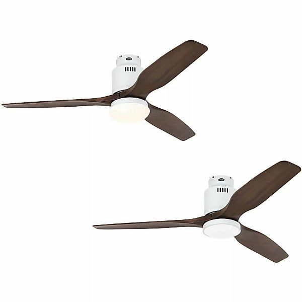 CASAFAN Energiespar Deckenventilator Aerodynamix Eco 132 cm Weiß - Nussbaum günstig online kaufen