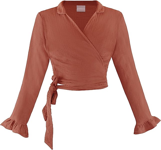Janice Langarmbluse Musselin Hemd Chalandri Sommerbluse günstig online kaufen