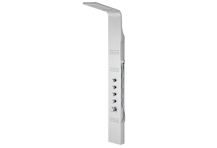 KOLMAN Duscharmatur KASKADA Duschpaneel Edelstahl mit Kopfbrause in Grau in günstig online kaufen