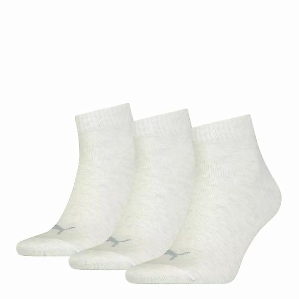 PUMA Unisex Socken, 3er Pack - Quarter, Sneaker Elfenbein 47-49 günstig online kaufen