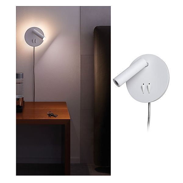 Paulmann "Wandleuchte Tabari 3000K 300lm / 160lm 230V 3,2W / 1,2W Weiß/Chro günstig online kaufen