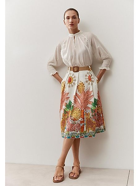 MORE&MORE A-Linien-Rock bunter Sommerrock, "Jungle" günstig online kaufen